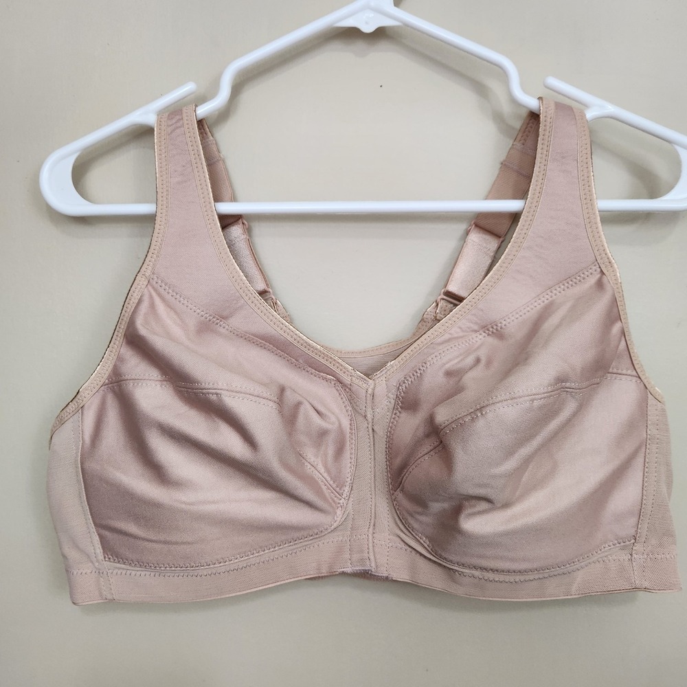 GLAMORISE‎ MagicLift Front-Close Posture Wireless Bra 1265 Beige Cafe SZ 40C